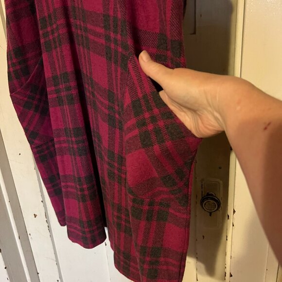Soft Surroundings Paramount Plaid Knit Shirt Dress 3X (24) - Picture 6 of 8